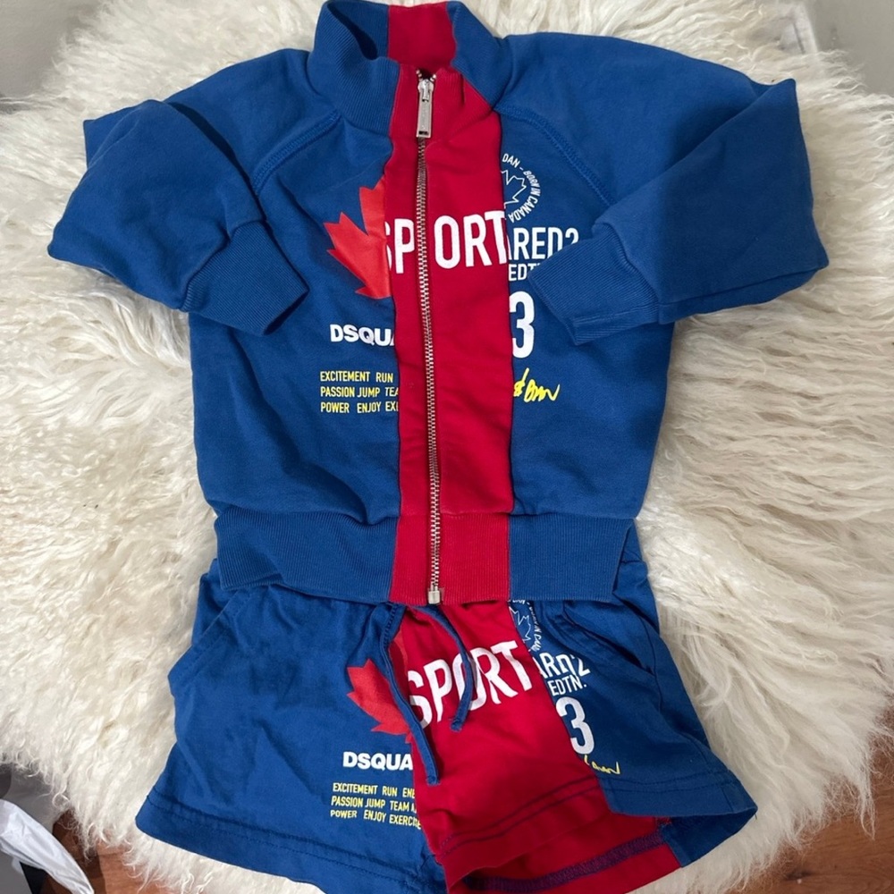DSQUARED2 Kids Blue and Red Matching Set
